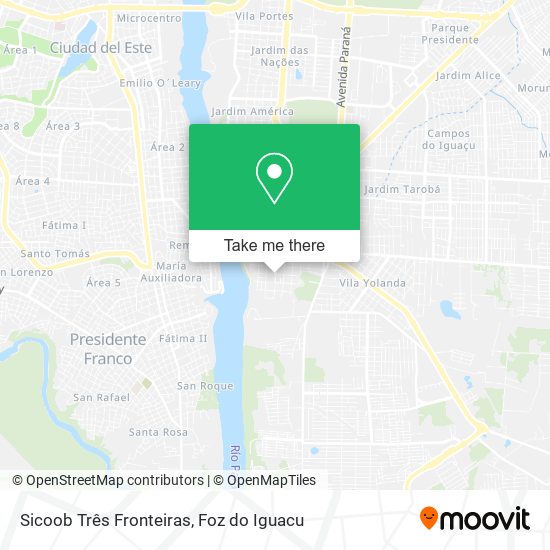 Sicoob Três Fronteiras map