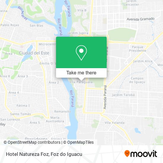 Hotel Natureza Foz map