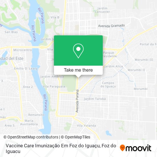 Vaccine Care Imunização Em Foz do Iguaçu map