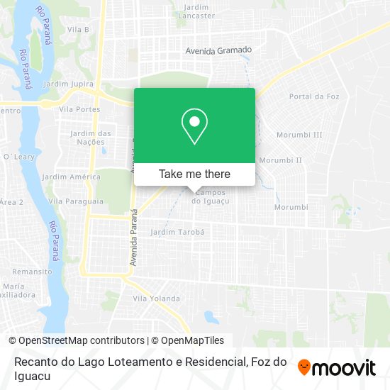 Mapa Recanto do Lago Loteamento e Residencial