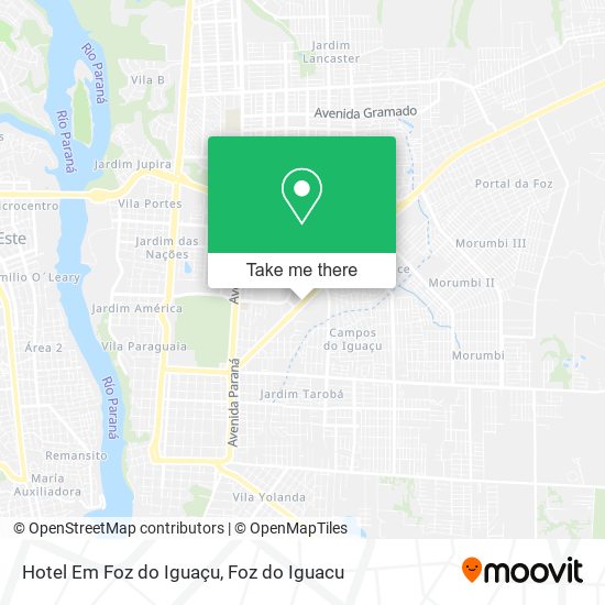Mapa Hotel Em Foz do Iguaçu
