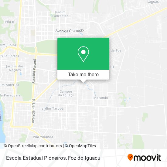 Escola Estadual Pioneiros map