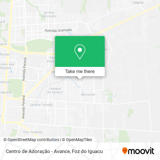Centro de Adoração - Avance map