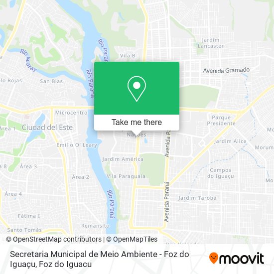 Secretaria Municipal de Meio Ambiente - Foz do Iguaçu map