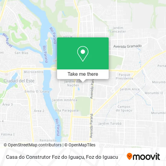 Casa do Construtor Foz do Iguaçu map