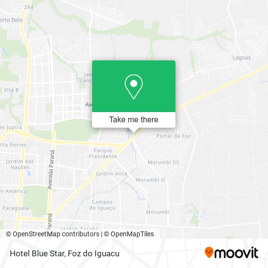 Mapa Hotel Blue Star