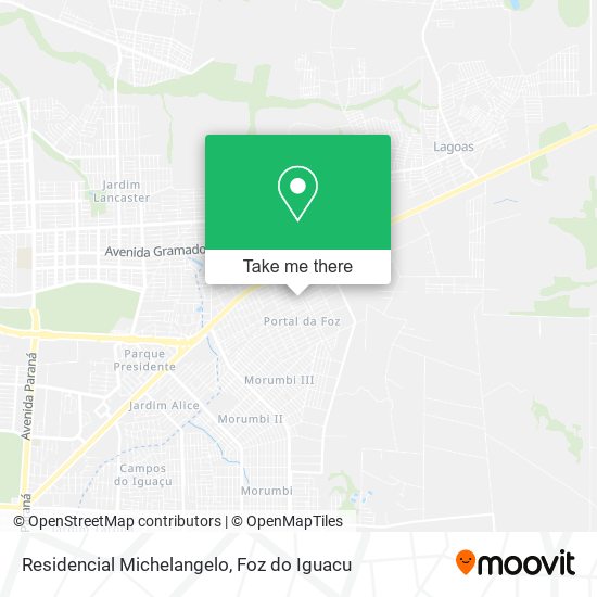 Residencial Michelangelo map