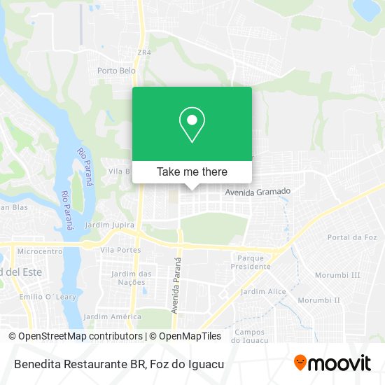 Mapa Benedita Restaurante BR