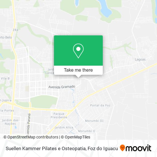 Suellen Kammer Pilates e Osteopatia map