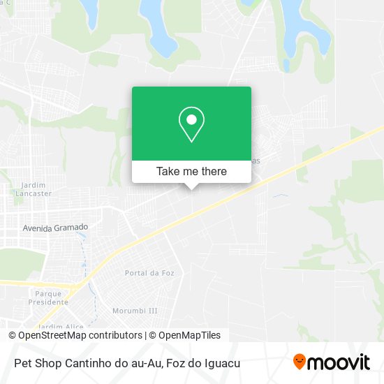 Mapa Pet Shop Cantinho do au-Au
