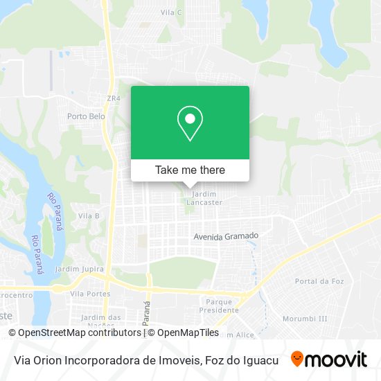 Mapa Via Orion Incorporadora de Imoveis