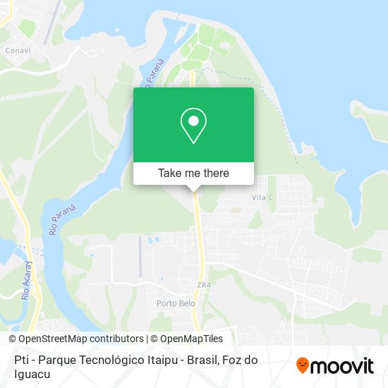 Mapa Pti - Parque Tecnológico Itaipu - Brasil