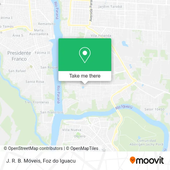 J. R. B. Móveis map