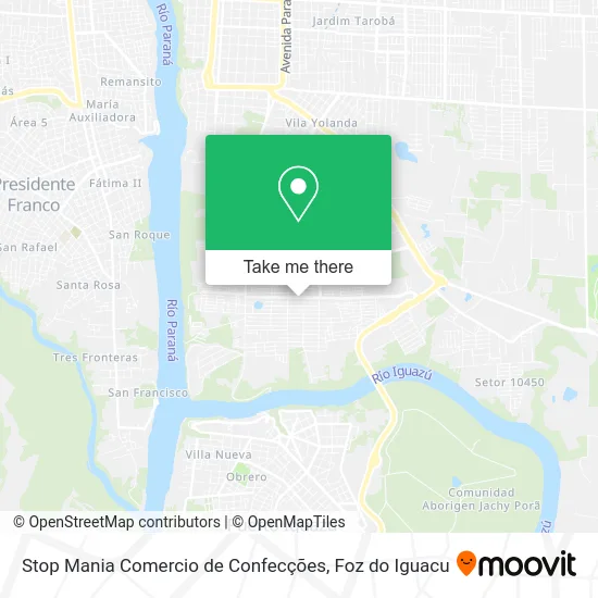 Stop Mania Comercio de Confecções map