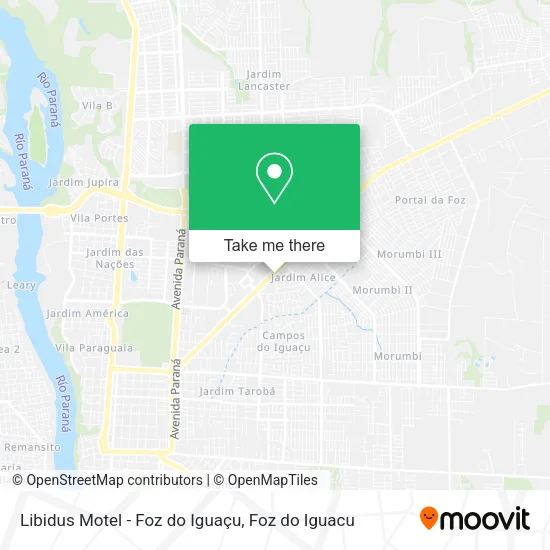 Libidus Motel - Foz do Iguaçu map