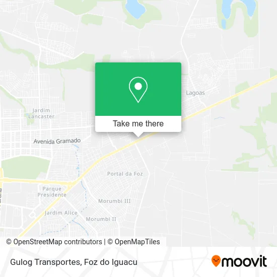 Gulog Transportes map