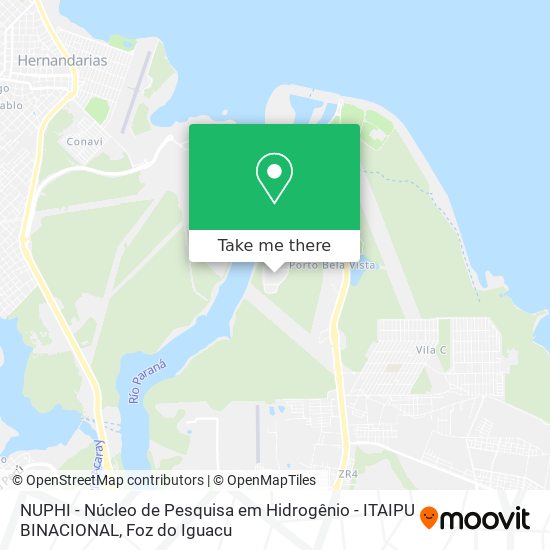 NUPHI - Núcleo de Pesquisa em Hidrogênio - ITAIPU BINACIONAL map