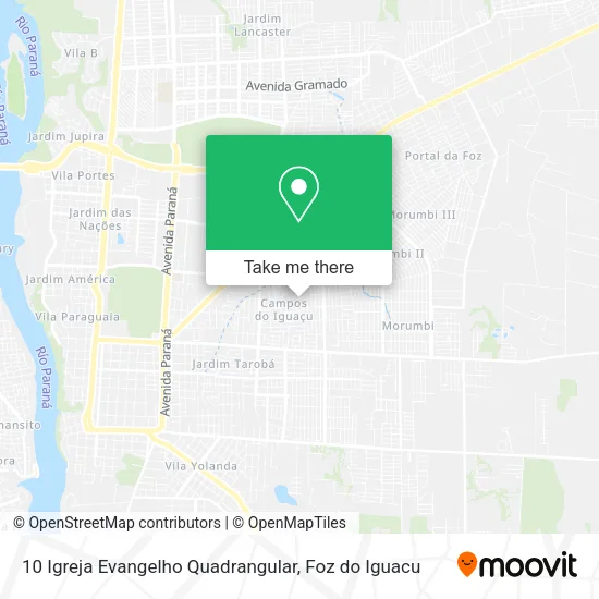 10 Igreja Evangelho Quadrangular map