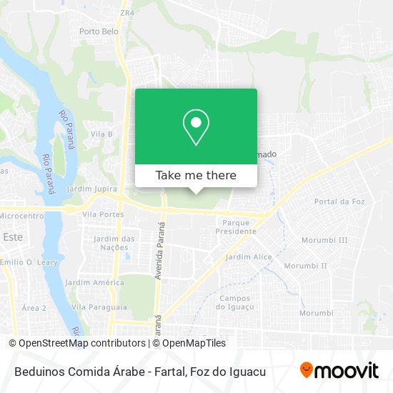 Beduinos Comida Árabe - Fartal map