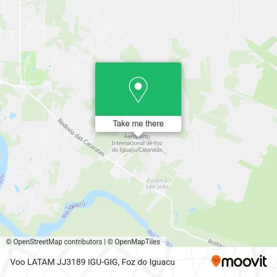 Voo LATAM JJ3189 IGU-GIG map