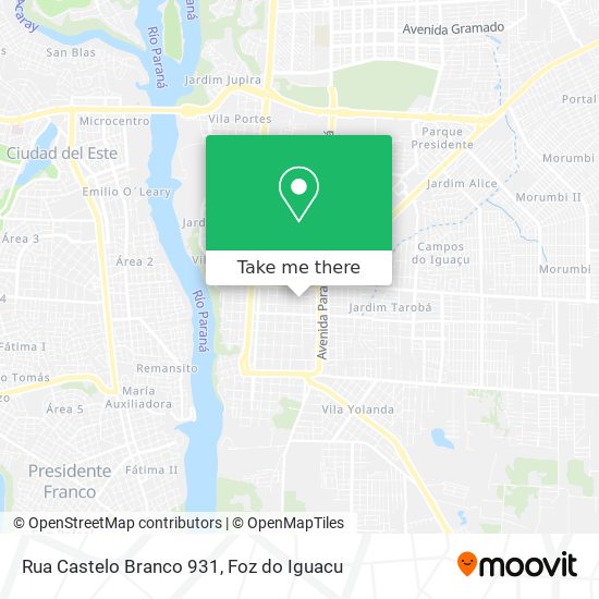 Rua Castelo Branco 931 map