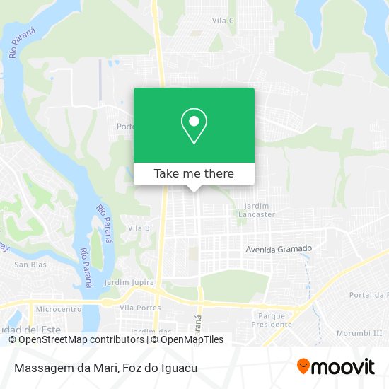 Mapa Massagem da Mari