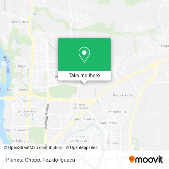 Planeta Chopp map