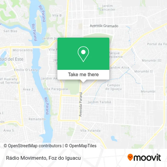 Rádio Movimento map