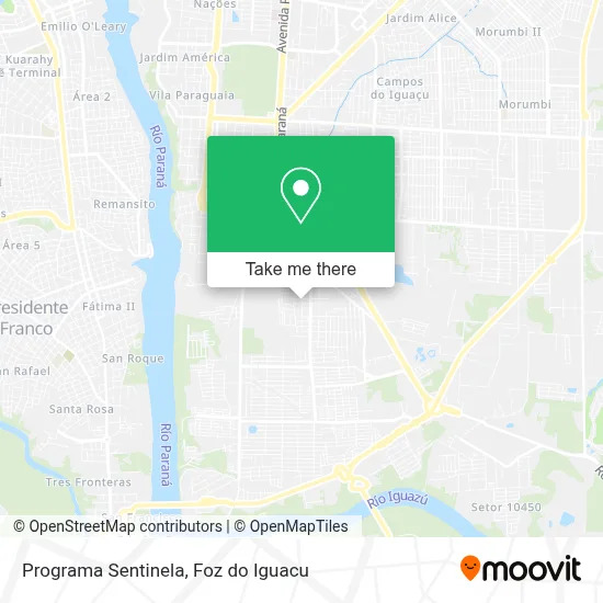 Programa Sentinela map