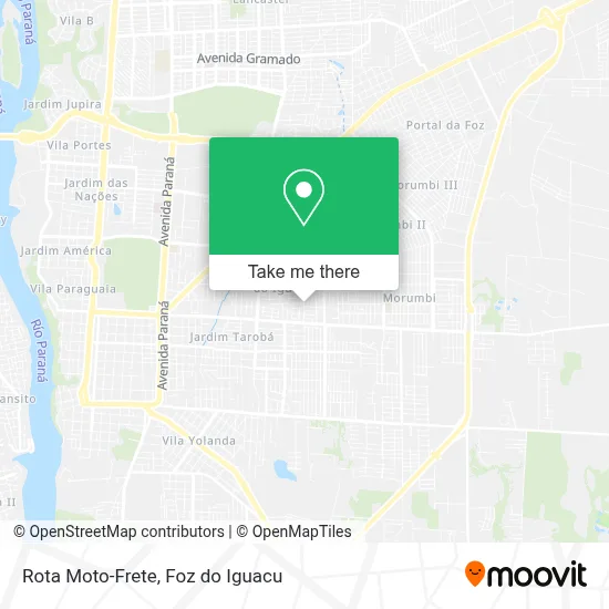 Rota Moto-Frete map