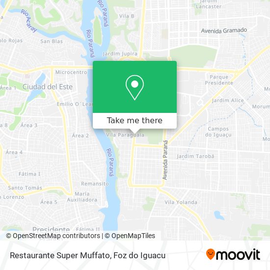 Mapa Restaurante Super Muffato