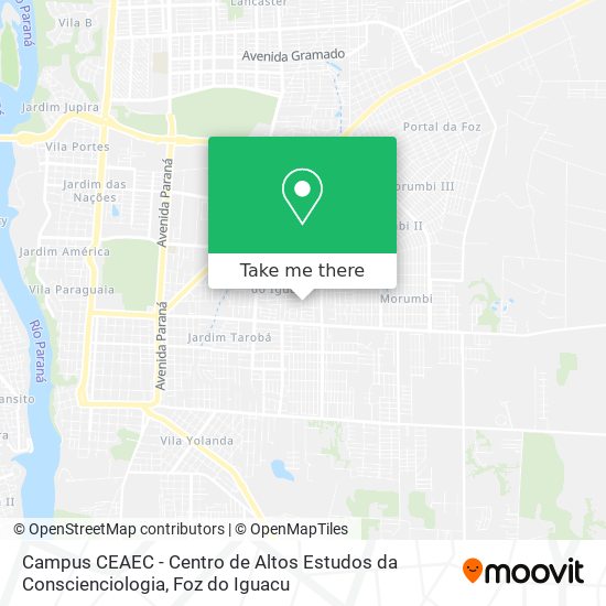 Mapa Campus CEAEC - Centro de Altos Estudos da Conscienciologia