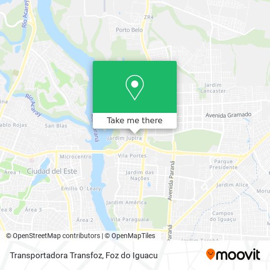 Transportadora Transfoz map