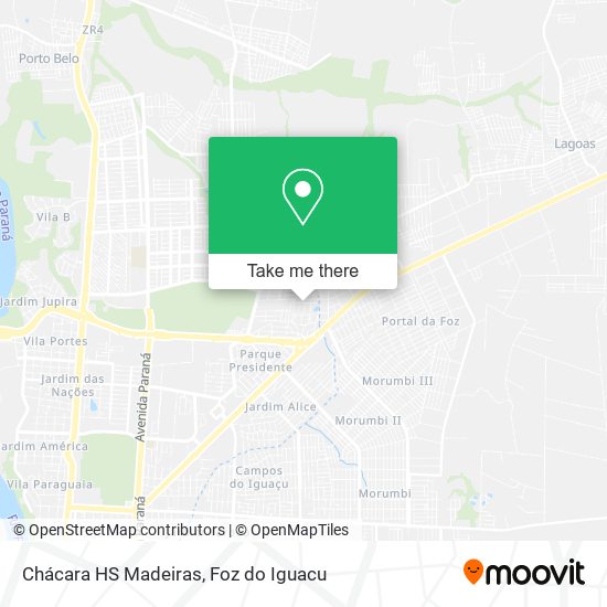 Chácara HS Madeiras map