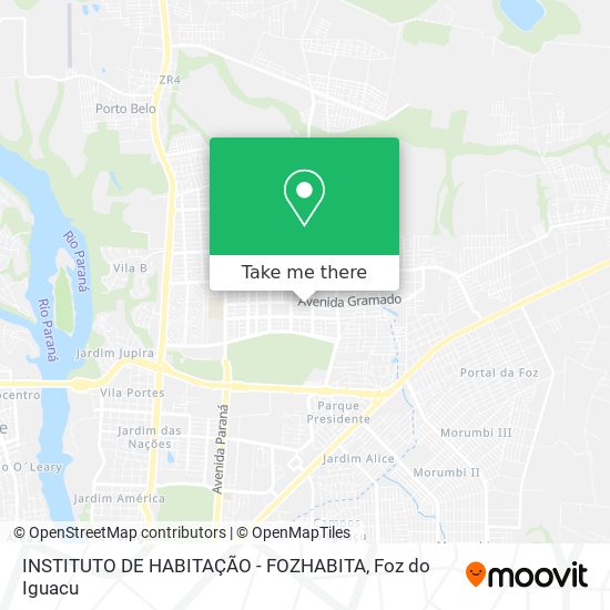 Mapa INSTITUTO DE HABITAÇÃO - FOZHABITA