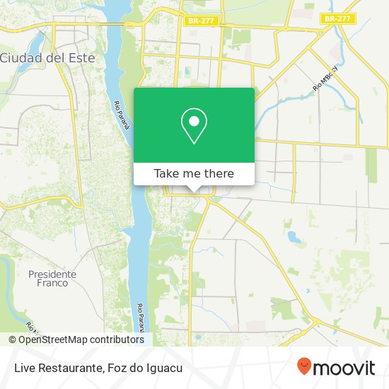 Live Restaurante map