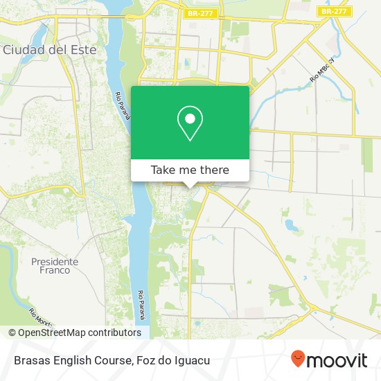 Brasas English Course map