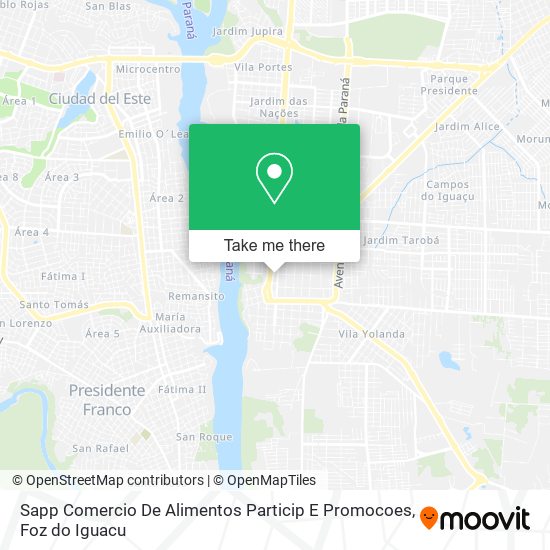 Sapp Comercio De Alimentos Particip E Promocoes map
