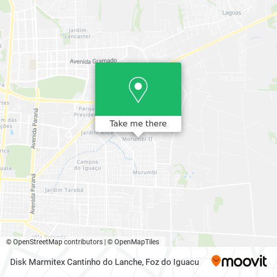 Disk Marmitex Cantinho do Lanche map