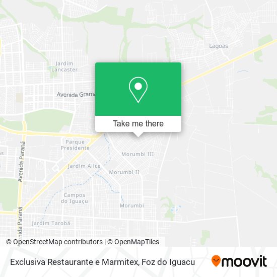 Mapa Exclusiva Restaurante e Marmitex