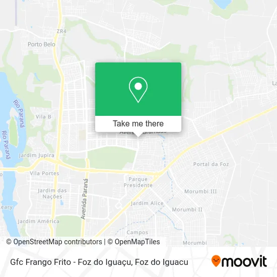 Gfc Frango Frito - Foz do Iguaçu map