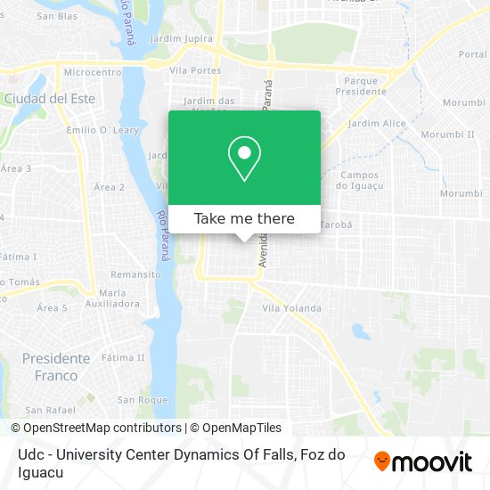 Udc - University Center Dynamics Of Falls map