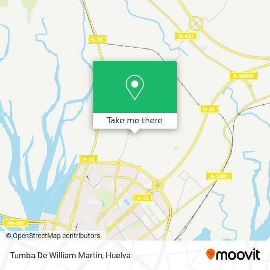 Tumba De William Martin map