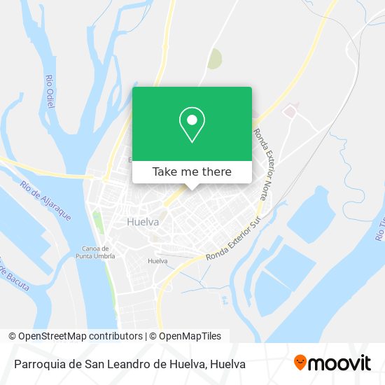 mapa Parroquia de San Leandro de Huelva