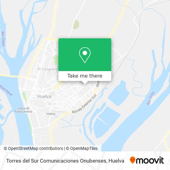 Torres del Sur Comunicaciones Onubenses map
