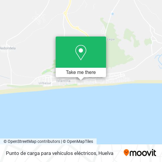 Punto de carga para vehículos eléctricos map