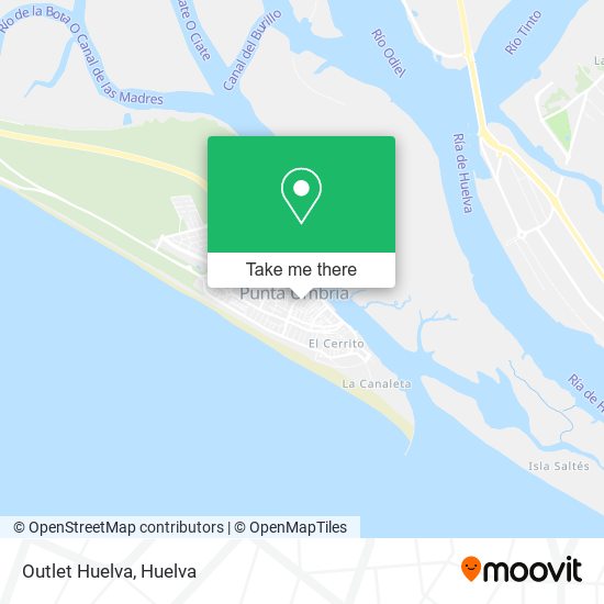 Outlet Huelva map
