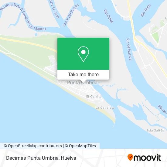 Decimas Punta Umbria map