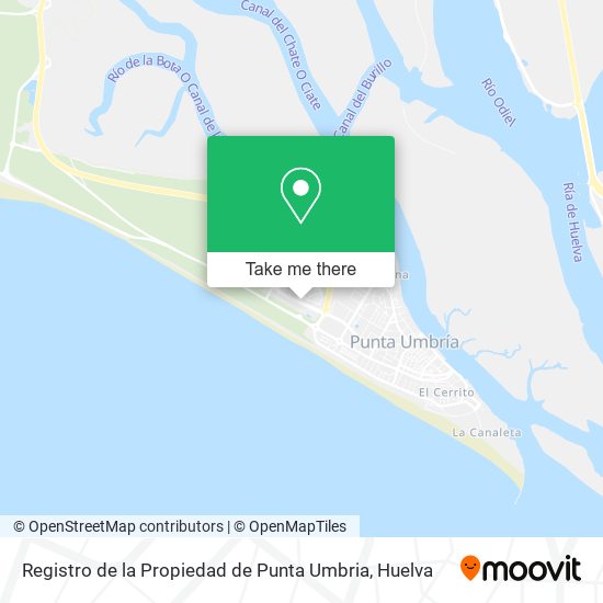 mapa Registro de la Propiedad de Punta Umbria