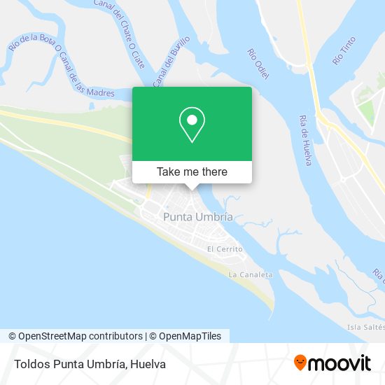 Toldos Punta Umbría map